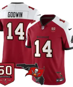 Tampa Bay Buccaneers Nike 50th Season Limited Stitched Jersey - White - Image 25