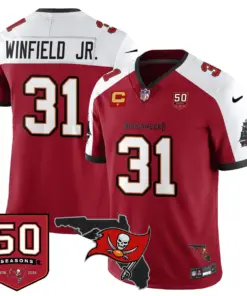 Tampa Bay Buccaneers Nike 50th Season Limited Stitched Jersey - White - Image 27