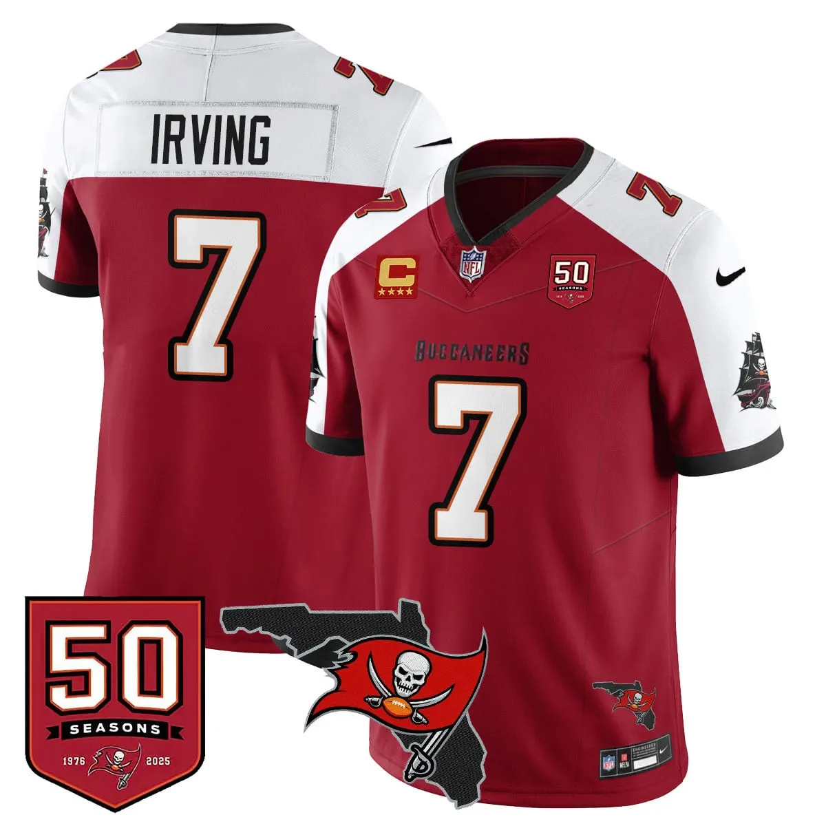 Tampa Bay Buccaneers Nike 50th Season Limited Stitched Jersey - White - Image 28