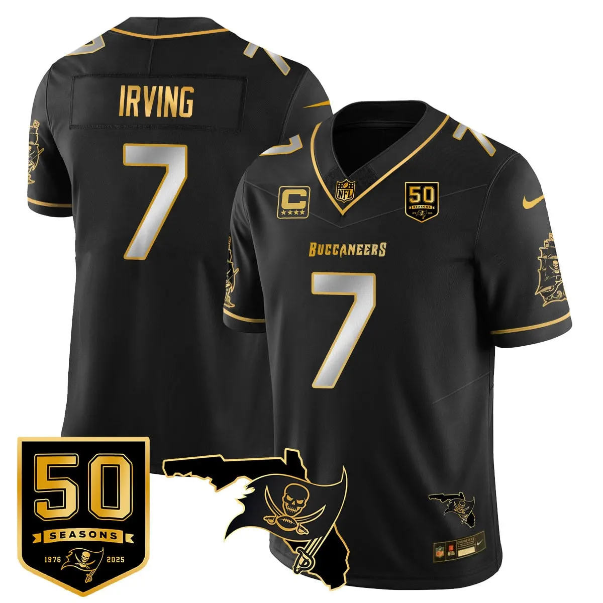 Tampa Bay Buccaneers Nike 50th Season Limited Stitched Jersey - White - Image 30