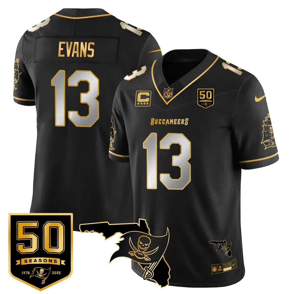 Tampa Bay Buccaneers Nike 50th Season Limited Stitched Jersey - White - Image 33