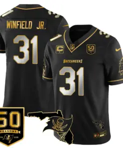 Tampa Bay Buccaneers Nike 50th Season Limited Stitched Jersey - White - Image 36