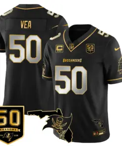 Tampa Bay Buccaneers Nike 50th Season Limited Stitched Jersey - White - Image 35