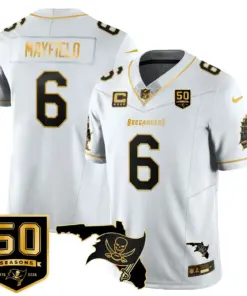 Tampa Bay Buccaneers Nike 50th Season Limited Stitched Jersey - White - Image 40