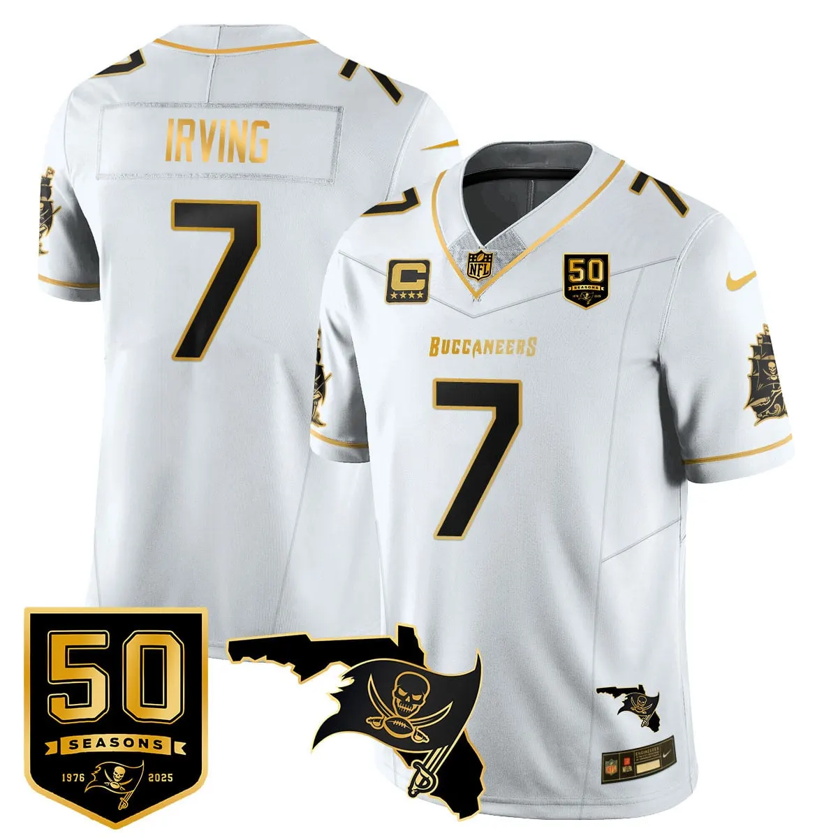 Tampa Bay Buccaneers Nike 50th Season Limited Stitched Jersey - White - Image 39