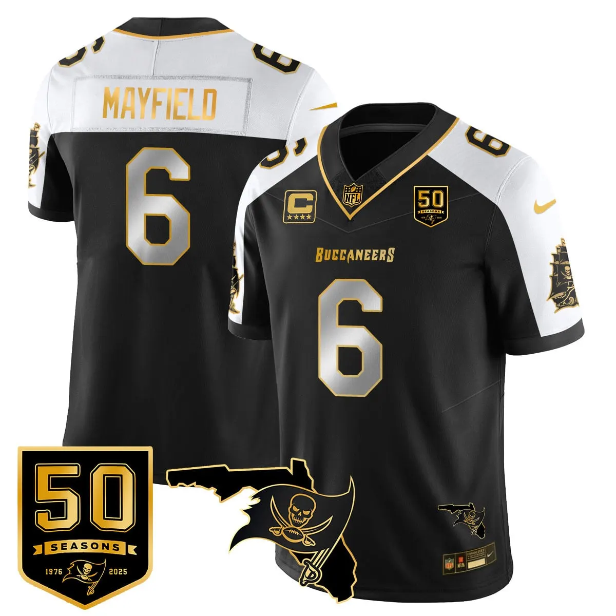 Tampa Bay Buccaneers Nike 50th Season Limited Stitched Jersey - White - Image 50