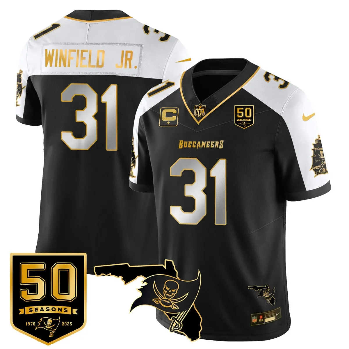 Tampa Bay Buccaneers Nike 50th Season Limited Stitched Jersey - White - Image 49