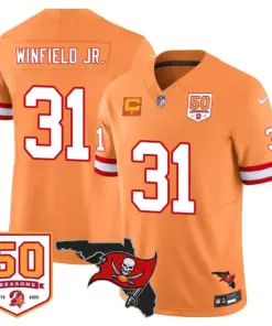 Tampa Bay Buccaneers Nike 50th Season Limited Stitched Jersey - White - Image 55