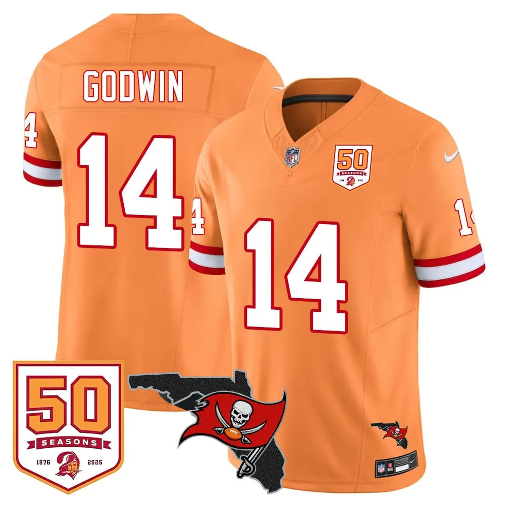 Tampa Bay Buccaneers Nike 50th Season Limited Stitched Jersey - White - Image 57