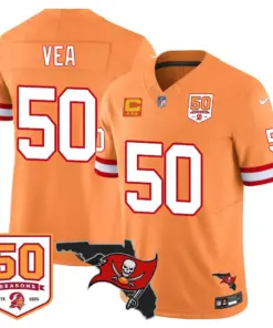 Tampa Bay Buccaneers Nike 50th Season Limited Stitched Jersey - White - Image 54