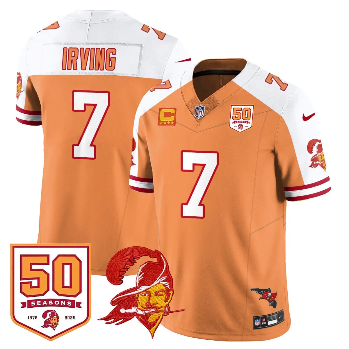 Tampa Bay Buccaneers Nike 50th Season Limited Stitched Jersey - White - Image 59
