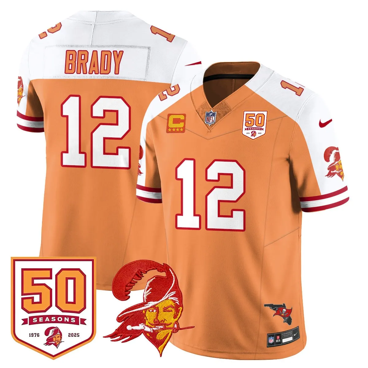 Tampa Bay Buccaneers Nike 50th Season Limited Stitched Jersey - White - Image 60