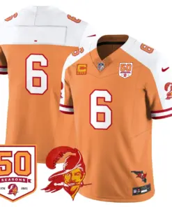 Tampa Bay Buccaneers Nike 50th Season Limited Stitched Jersey - White - Image 62
