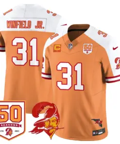 Tampa Bay Buccaneers Nike 50th Season Limited Stitched Jersey - White - Image 64