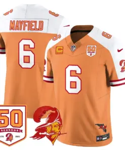Tampa Bay Buccaneers Nike 50th Season Limited Stitched Jersey - White - Image 65