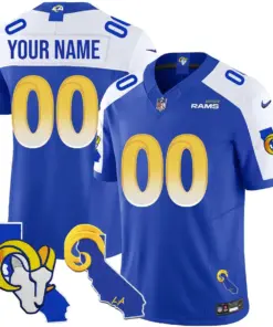 Los Angeles Rams Nike 2025 Vapor Custom Limited Stitched Jersey - Cream - Image 5