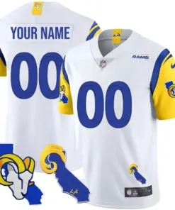 Los Angeles Rams Nike 2025 Vapor Custom Limited Stitched Jersey - Cream - Image 3