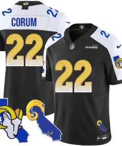 Alternative view of Los Angeles Rams Nike 2025 Vapor Limited Stitched Jersey - Black