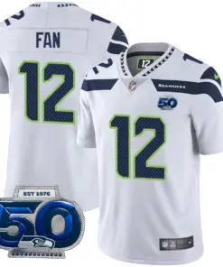 Seattle Seahawks Nike 50th Season Vapor Limited Stitched Jersey - Navy - Image 16