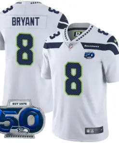 Seattle Seahawks Nike 50th Season Vapor Limited Stitched Jersey - Navy - Image 4