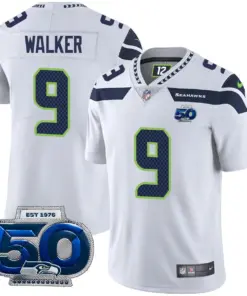 Seattle Seahawks Nike 50th Season Vapor Limited Stitched Jersey - Navy - Image 6