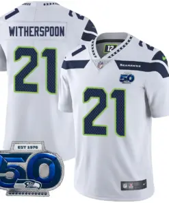Seattle Seahawks Nike 50th Season Vapor Limited Stitched Jersey - Navy - Image 18