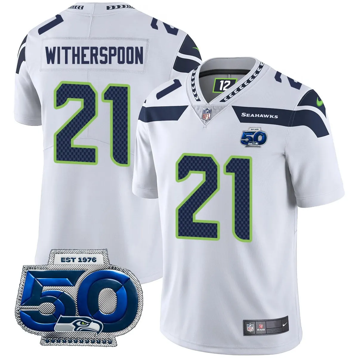 Seattle Seahawks Nike 50th Season Vapor Limited Stitched Jersey - Navy - Image 18