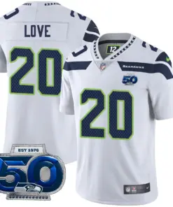 Seattle Seahawks Nike 50th Season Vapor Limited Stitched Jersey - Navy - Image 12