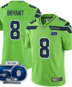 Seattle Seahawks Nike 50th Season Vapor Limited Stitched Jersey - Navy - Image 22