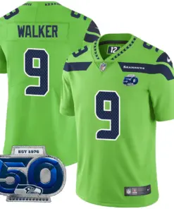 Seattle Seahawks Nike 50th Season Vapor Limited Stitched Jersey - Navy - Image 24