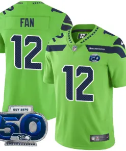 Seattle Seahawks Nike 50th Season Vapor Limited Stitched Jersey - Navy - Image 26