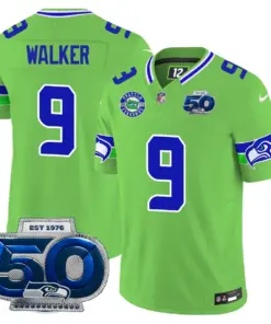 Seattle Seahawks Nike 50th Season Vapor Limited Stitched Jersey - Anthracite - Image 14