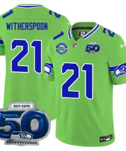 Seattle Seahawks Nike 50th Season Vapor Limited Stitched Jersey - Anthracite - Image 18