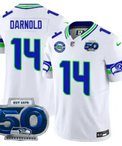 Seattle Seahawks Nike 50th Season Vapor Limited Stitched Jersey - Anthracite - Image 29