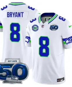 Seattle Seahawks Nike 50th Season Vapor Limited Stitched Jersey - Anthracite - Image 28