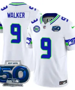 Seattle Seahawks Nike 50th Season Vapor Limited Stitched Jersey - Anthracite - Image 34