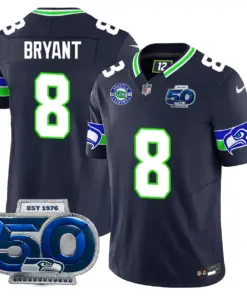 Seattle Seahawks Nike 50th Season Vapor Limited Stitched Jersey - Anthracite - Image 40