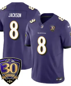 Baltimore Ravens Nike 30th Season Limited Stitched Jersey - Black - Image 27