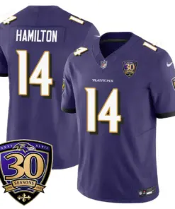 Baltimore Ravens Nike 30th Season Limited Stitched Jersey - Black - Image 28