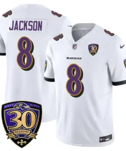 Baltimore Ravens Nike 30th Season Limited Stitched Jersey - Black - Image 34