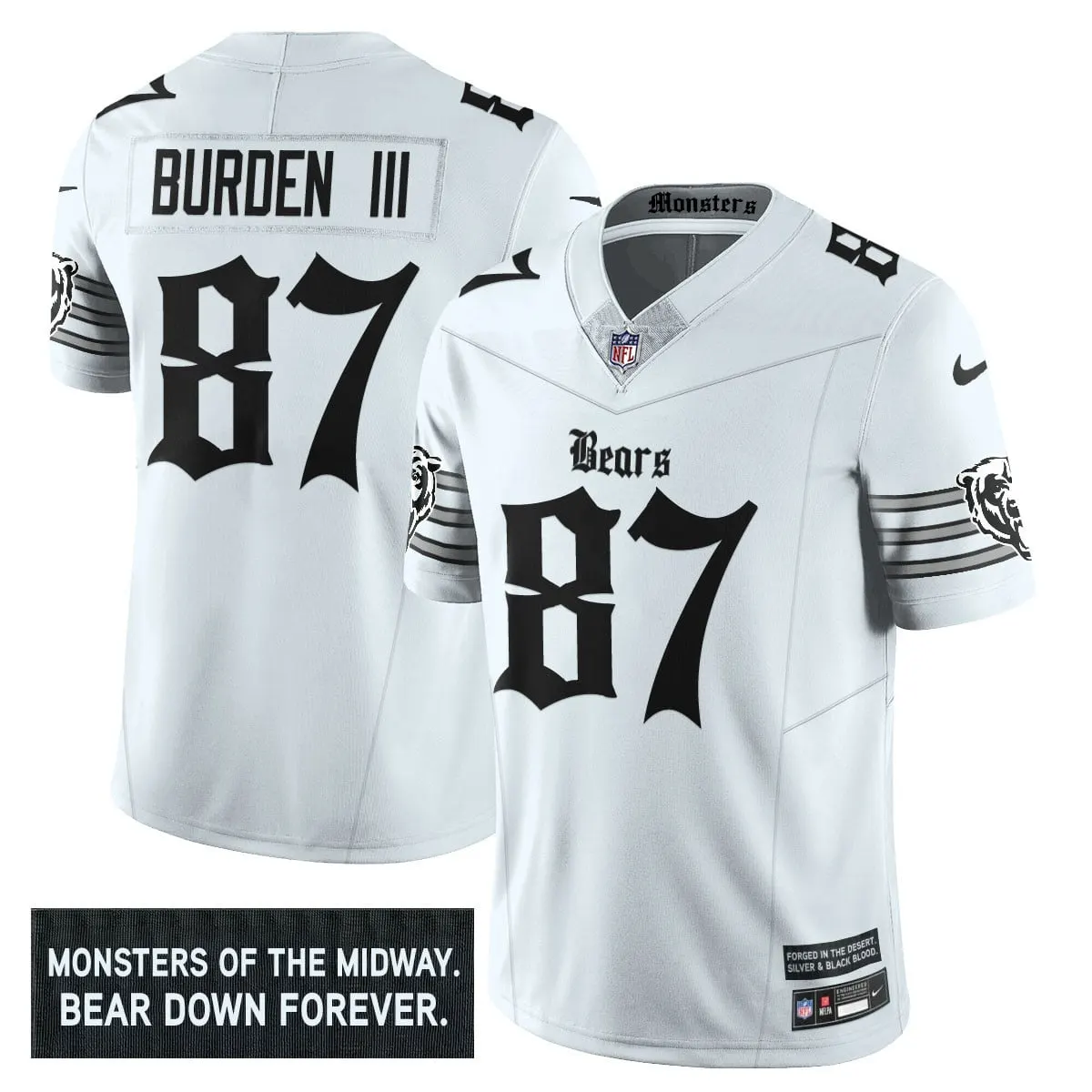 Monsters Edition' Chicago Bears Nike Vapor Limited Stitched Jersey - Black - Image 15
