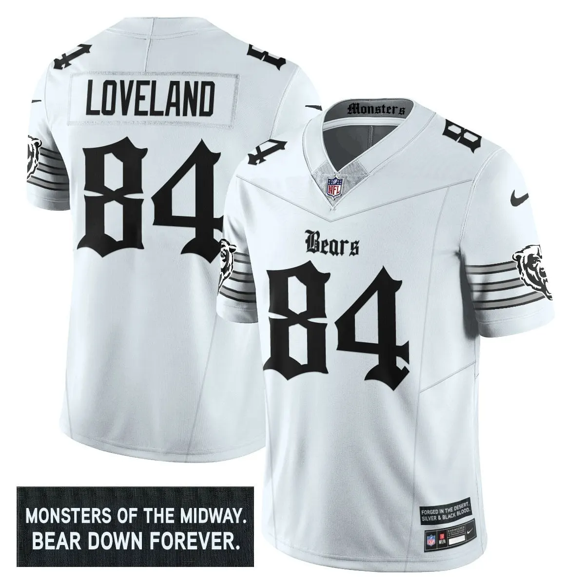 Monsters Edition' Chicago Bears Nike Vapor Limited Stitched Jersey - Black - Image 17