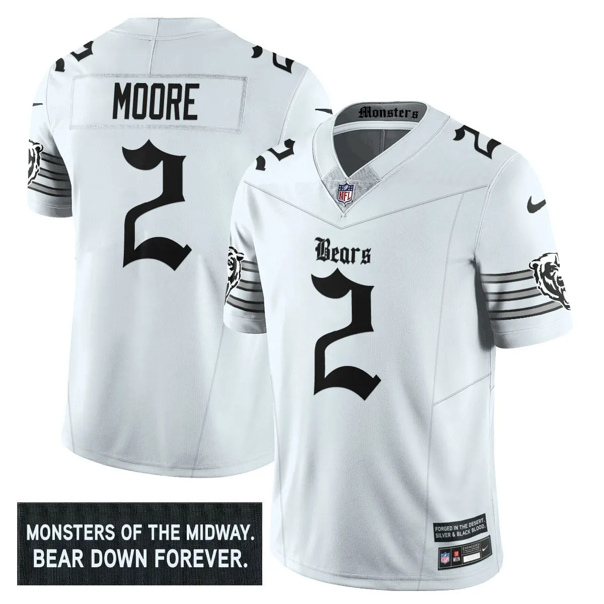 Monsters Edition' Chicago Bears Nike Vapor Limited Stitched Jersey - Black - Image 18