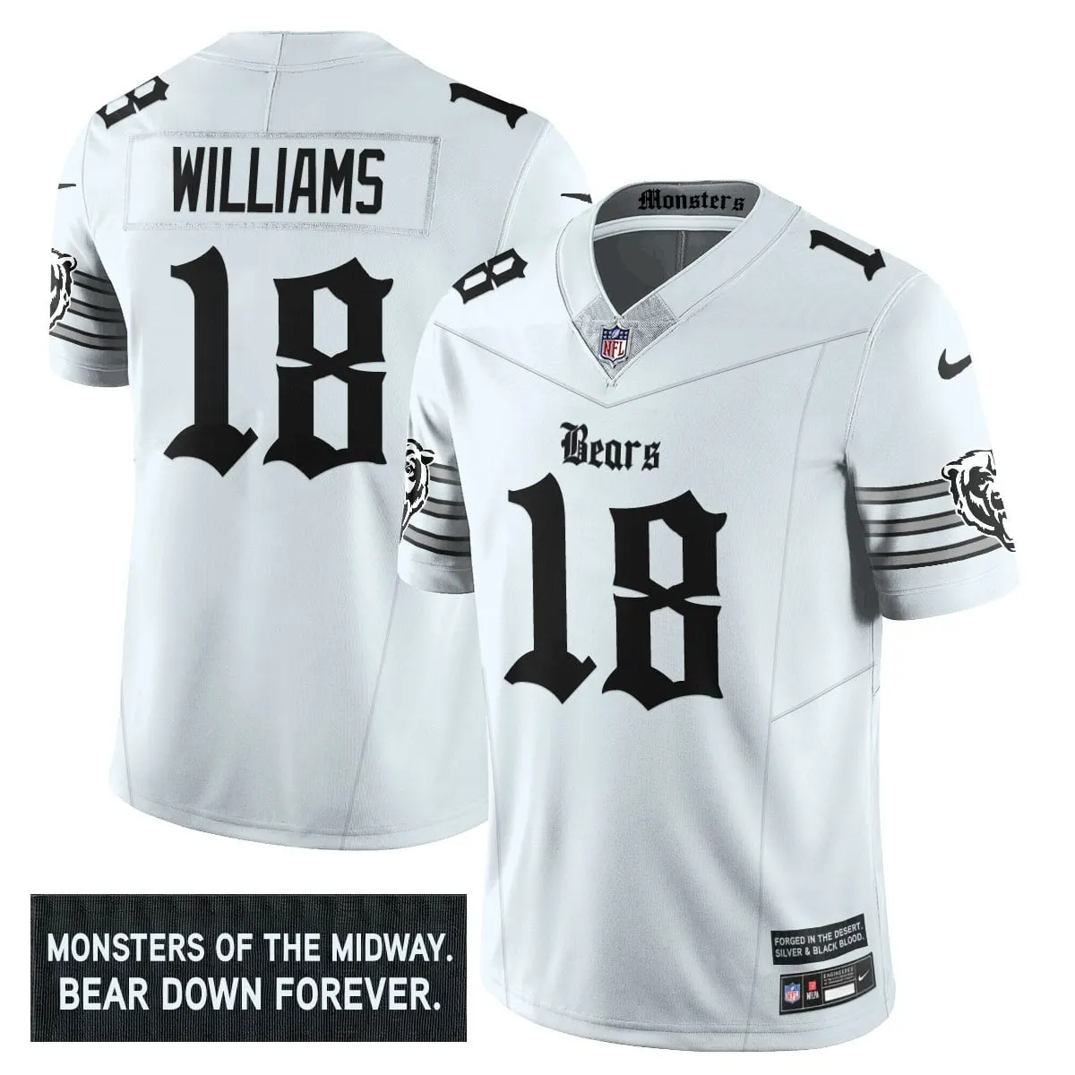 Monsters Edition' Chicago Bears Nike Vapor Limited Stitched Jersey - Black - Image 20