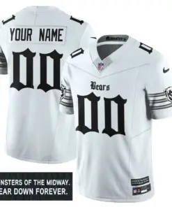 Monsters Edition' Chicago Bears Nike Vapor Custom Limited Stitched Jersey - Black - Image 3
