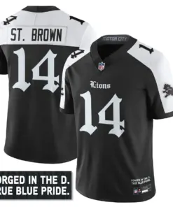 Jahmyr Gibbs Detroit Lions Nike City Edition Vapor Limited Stitched Jersey - Black - Image 4