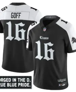 Jahmyr Gibbs Detroit Lions Nike City Edition Vapor Limited Stitched Jersey - Black - Image 15
