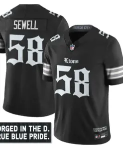 Jahmyr Gibbs Detroit Lions Nike City Edition Vapor Limited Stitched Jersey - Black - Image 22
