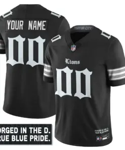 Detroit Lions Nike City Edition Vapor Custom Limited Stitched Jersey - Black