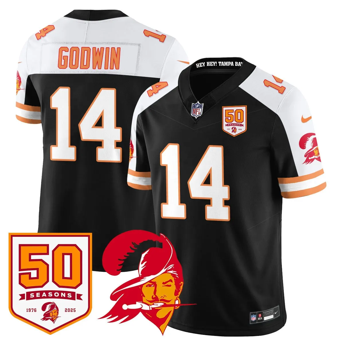 Tampa Bay Buccaneers Nike Vapor Limited Stitched Jersey - White - Image 3